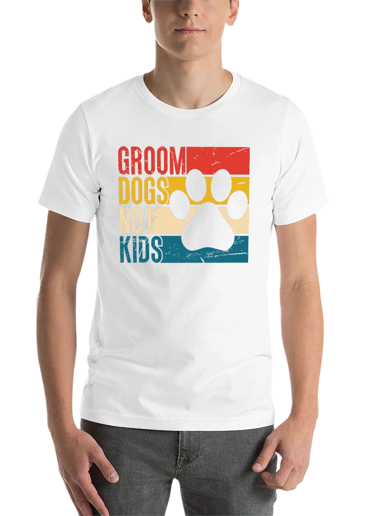 Black Groom Dogs Not Kids Tee - Funny Dog Lover Shirt view 14
