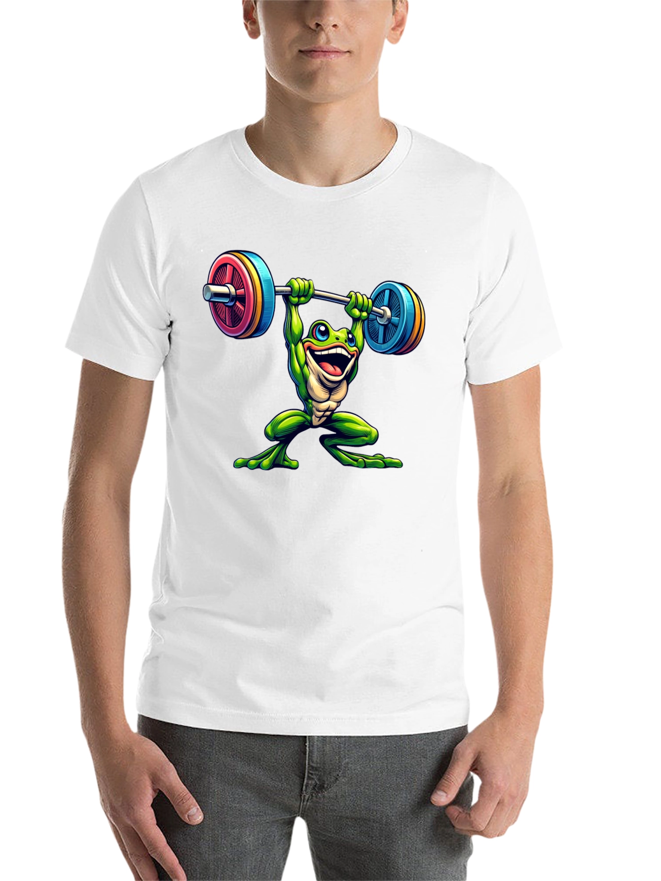 Black Frog Lifting Weights Graphic Tee view 14