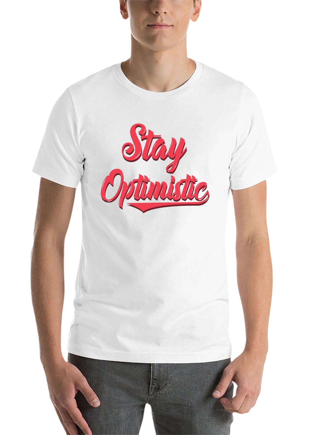 Black Stay Optimistic T-Shirt - Black view 14