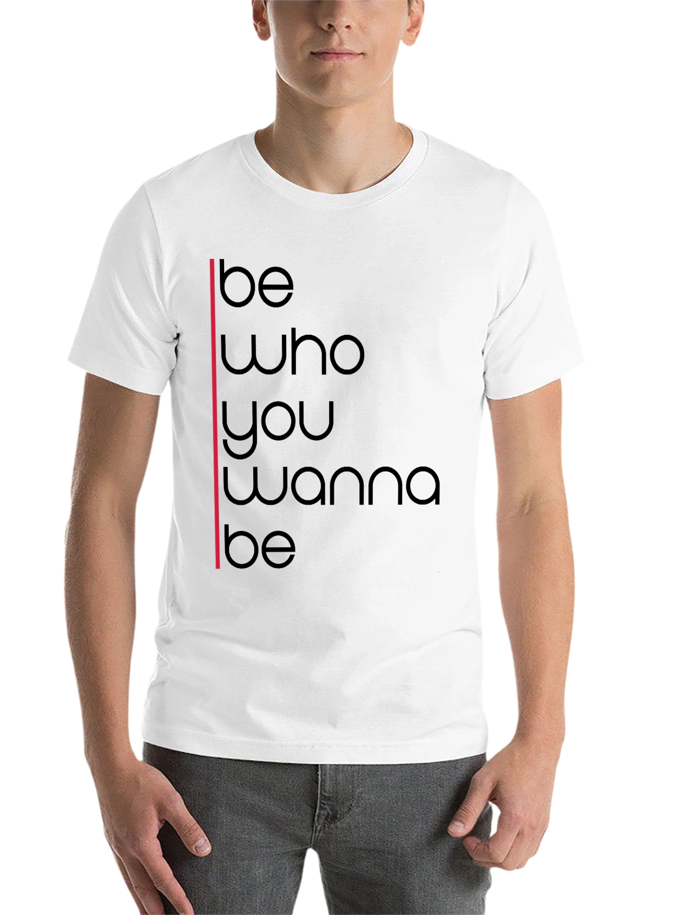 Black Be Who You Wanna Be Graphic T-Shirt view 14