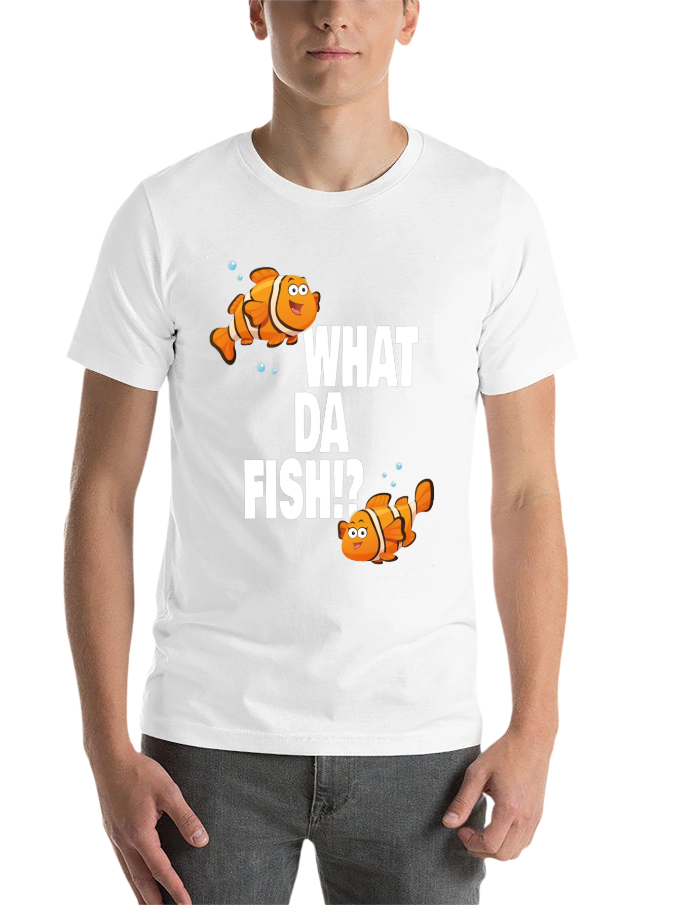 Black What Da Fish!? Graphic T-Shirt view 14