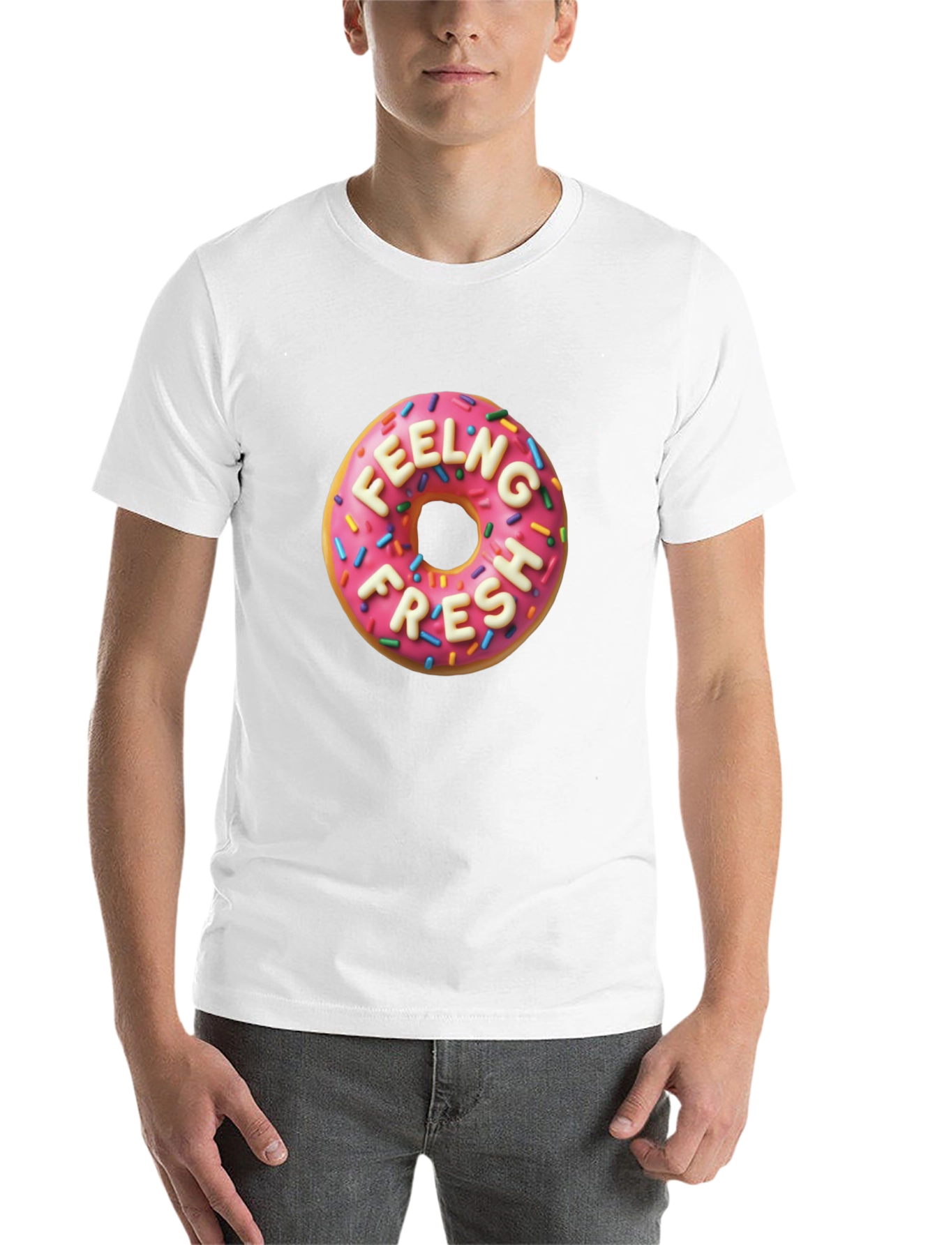 Black Feeling Fresh Donut Graphic Tee - Stylish & Comfortable view 14