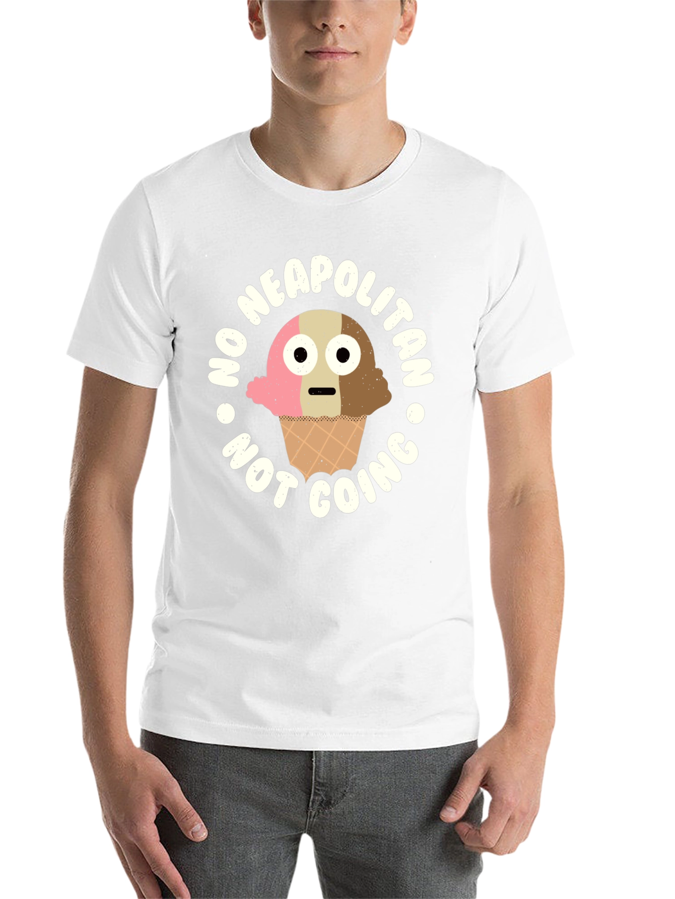 Black Funny Neapolitan Ice Cream Graphic T-Shirt view 14