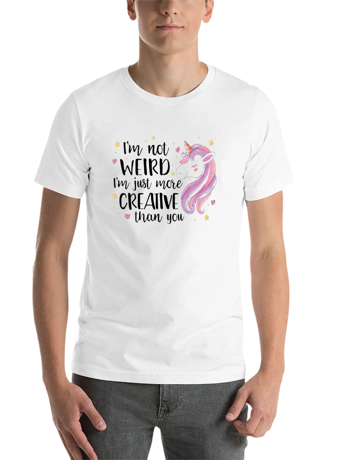 Black Unicorn Weird Creative Graphic T-Shirt view 14