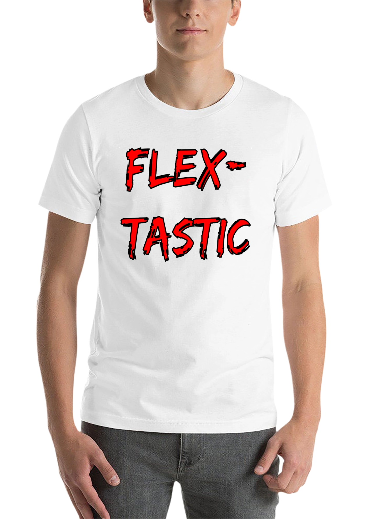Black Flex-Tastic Men's Black Graphic Tee view 14