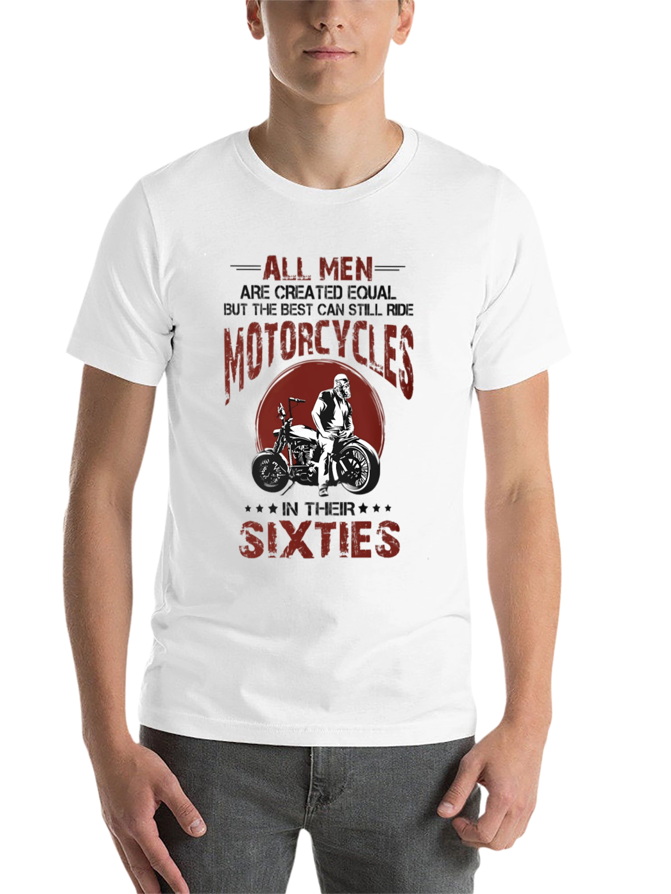 Black All Men Motorcycle Graphic T-Shirt view 14