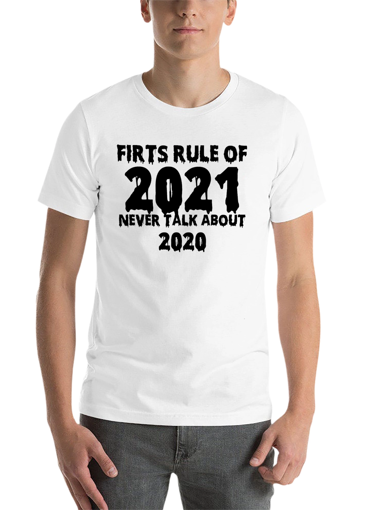 Black Funny 2021 Never Talk About 2020 Black T-Shirt view 14