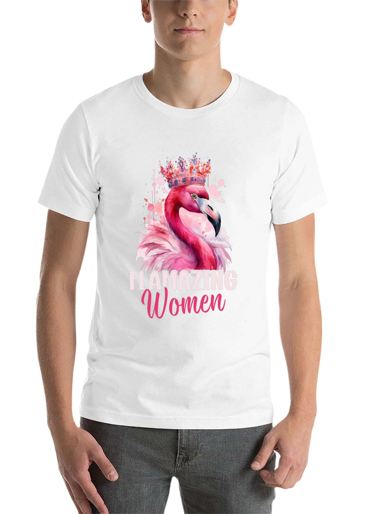 Black Flamazing Women Flamingo T-Shirt view 14