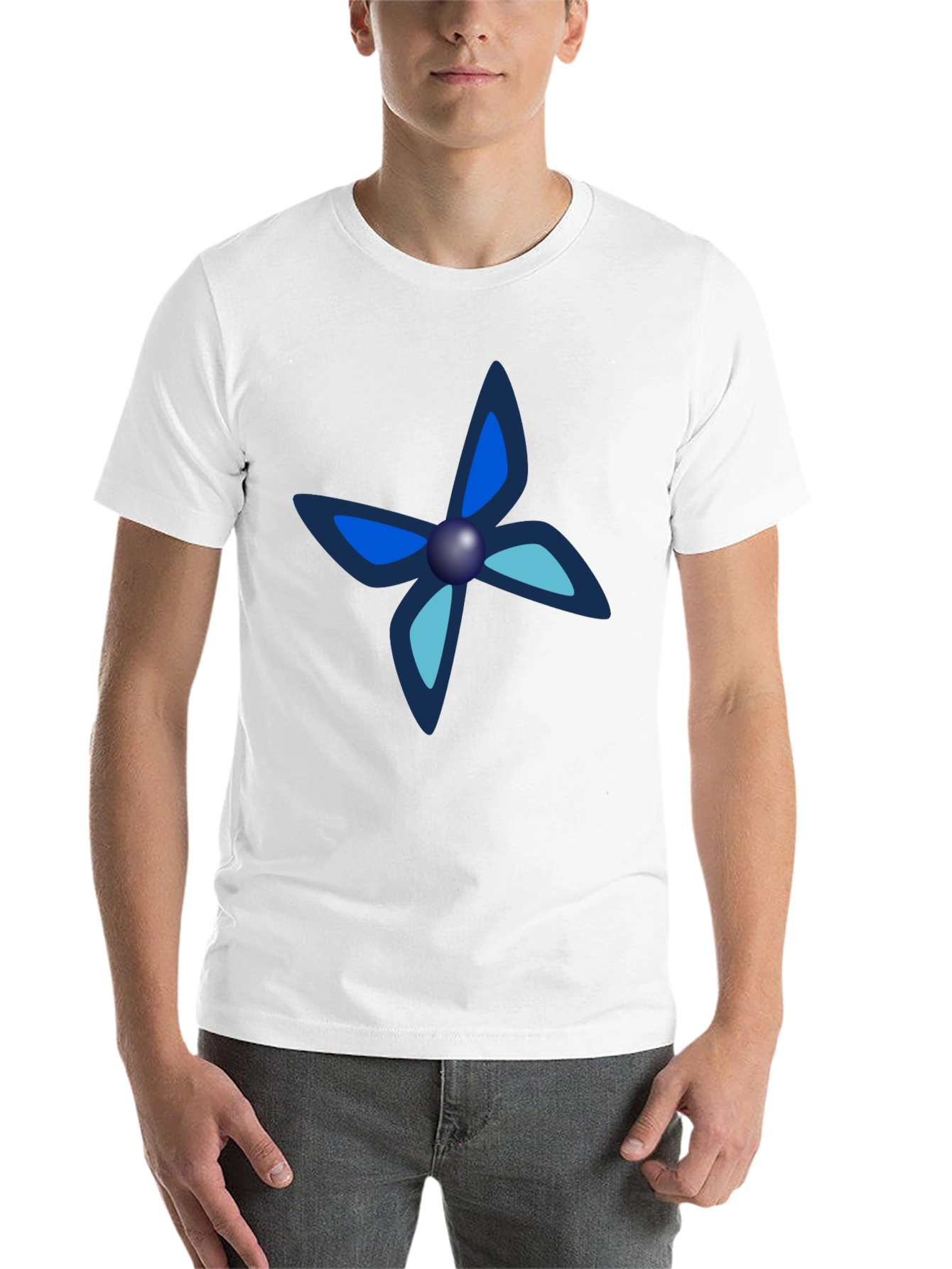 Black Black Tee with Unique Butterfly-Like Design view 14