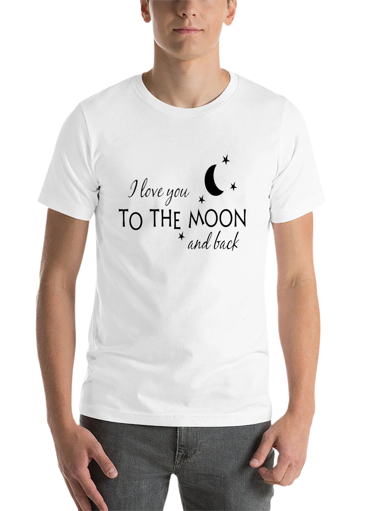 Black I Love You to the Moon and Back Graphic Tee view 14