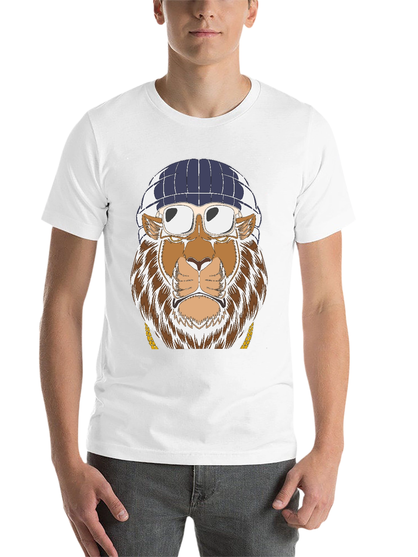 Black Cool Lion Graphic T-Shirt - Streetwear Style view 14