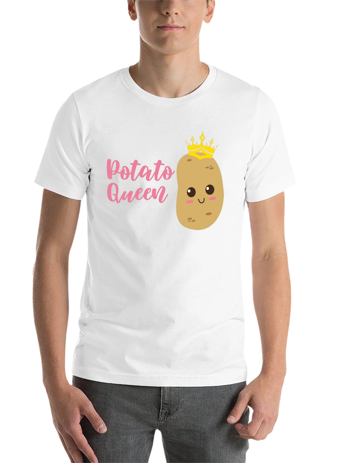 Black Potato Queen Graphic T-Shirt - Funny Novelty Tee view 14