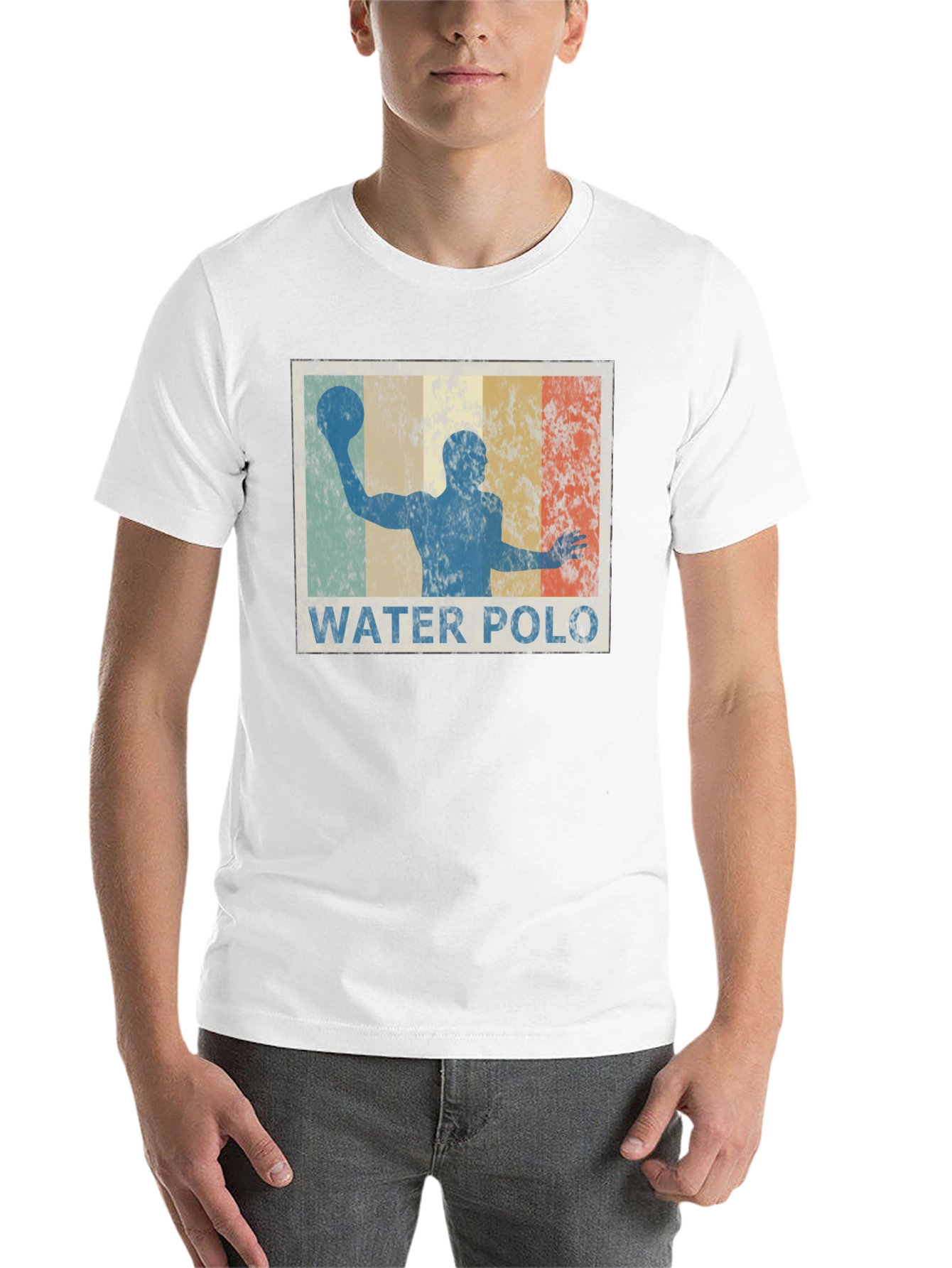 Black Vintage Water Polo T-Shirt - Retro Style Tee view 14