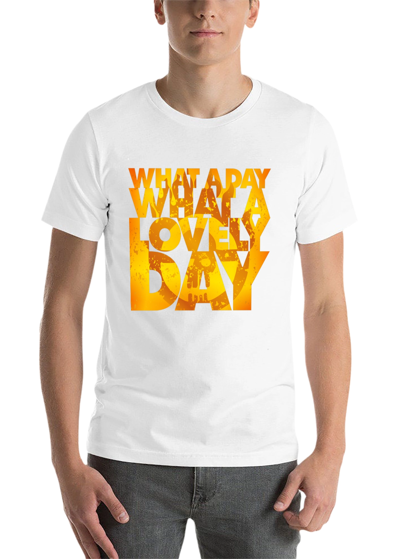 Black What a Lovely Day T-Shirt - Black Graphic Tee view 14