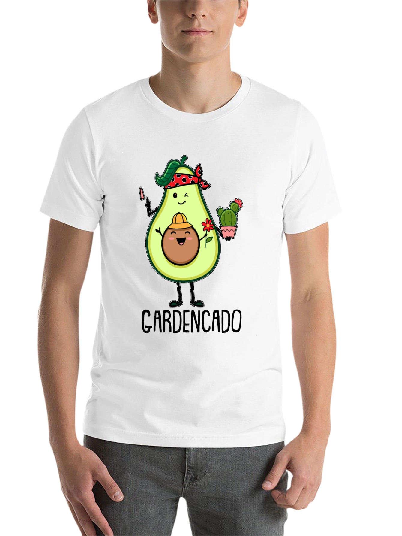 Black Gardencado Funny Avocado Gardener Black T-Shirt view 14