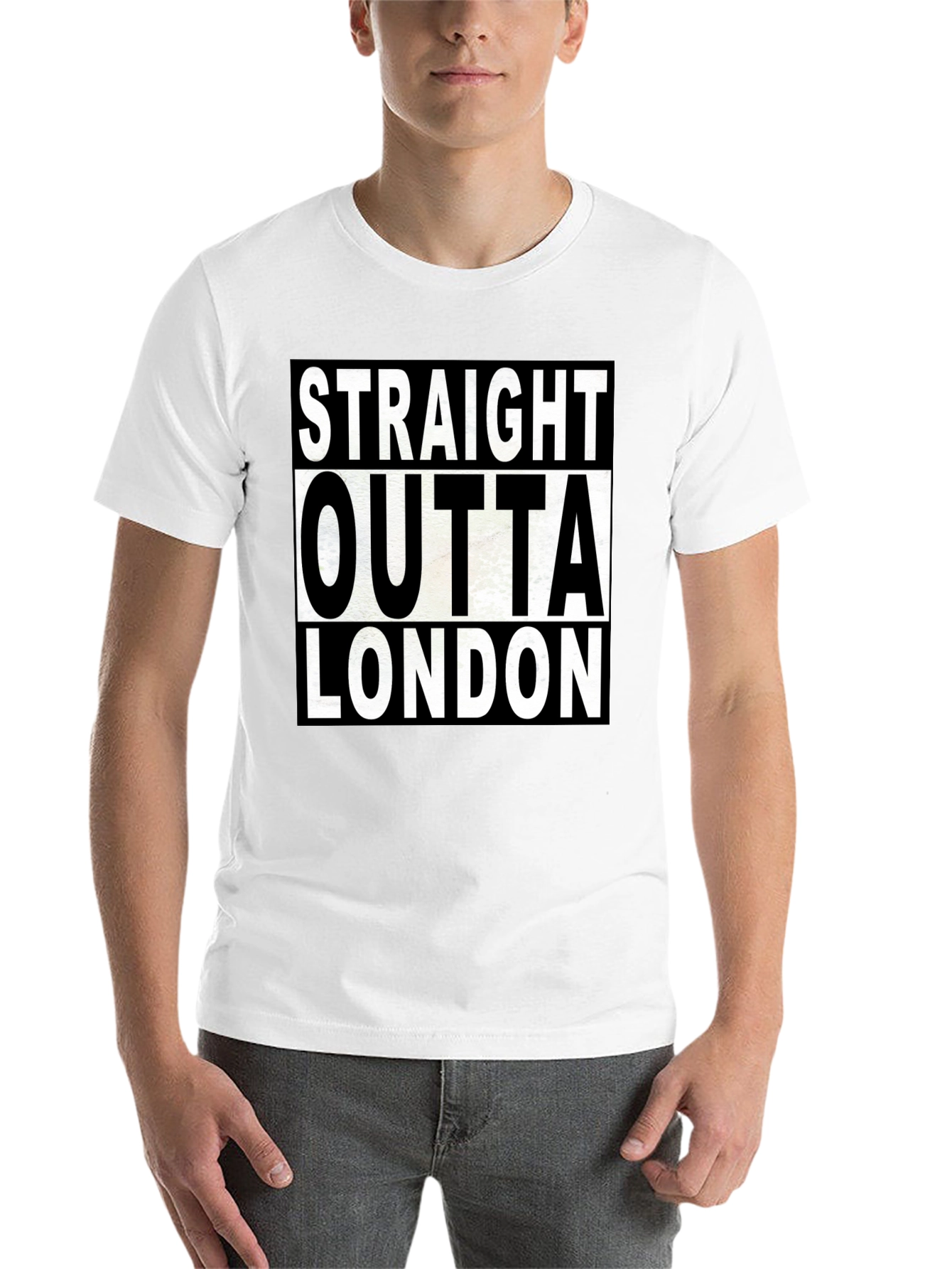 Black Straight Outta London T-Shirt view 14