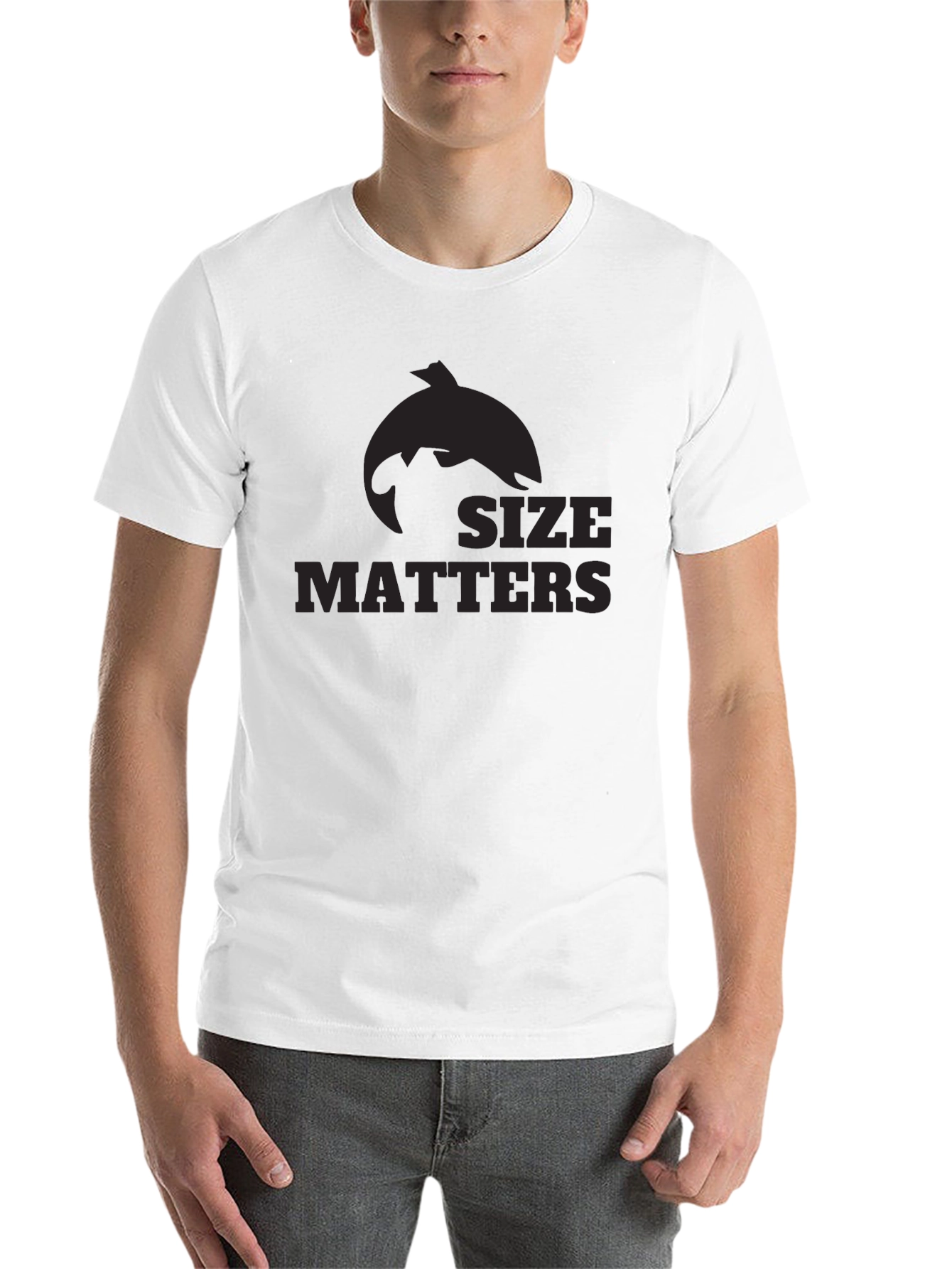 Black Size Matters Funny T-Shirt view 14