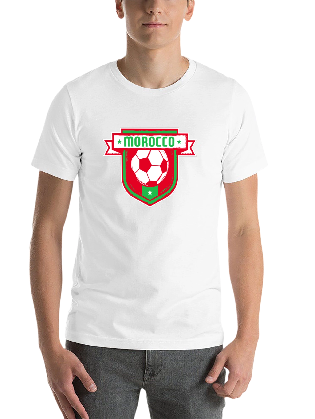 Black Morocco Soccer Black T-Shirt view 14