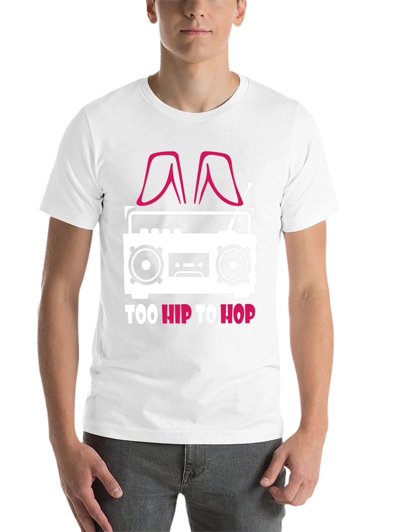 Black Too Hip To Hop T-Shirt - Novelty Graphic Tee view 14