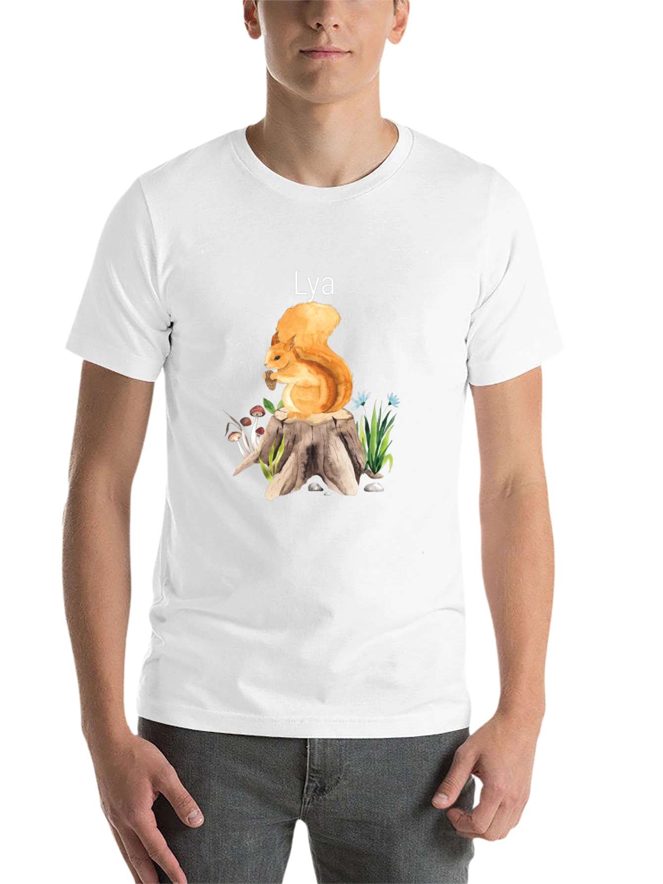 Black Squirrel Stump Tee - Lya Nature Lover Shirt view 14