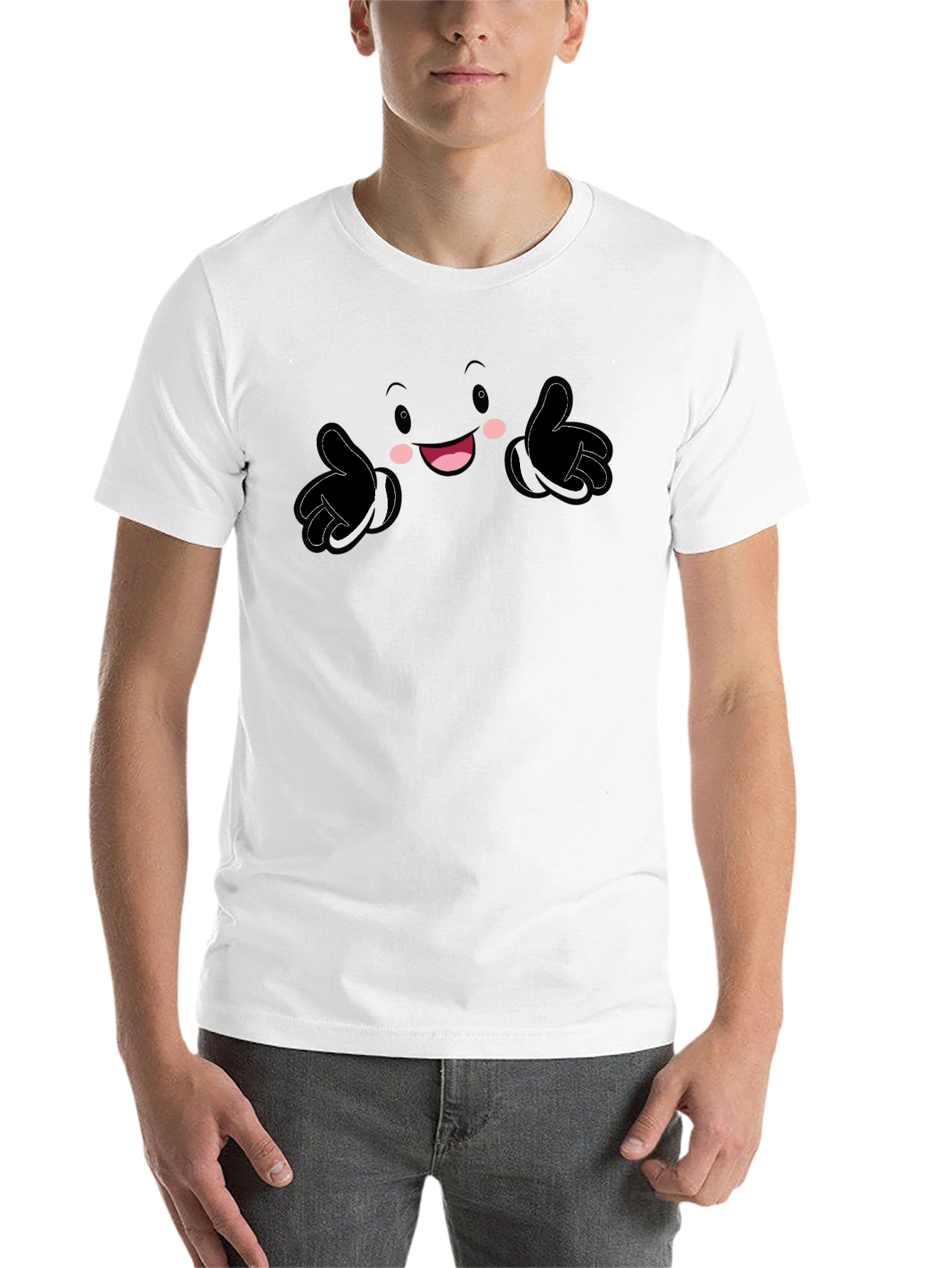 Black Fun Cartoon Character Graphic Print Black T-Shirt view 14