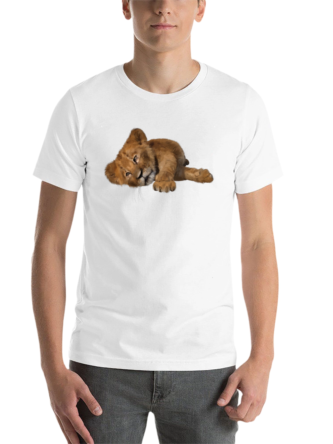 Black Lion Cub Graphic Tee - Black view 14