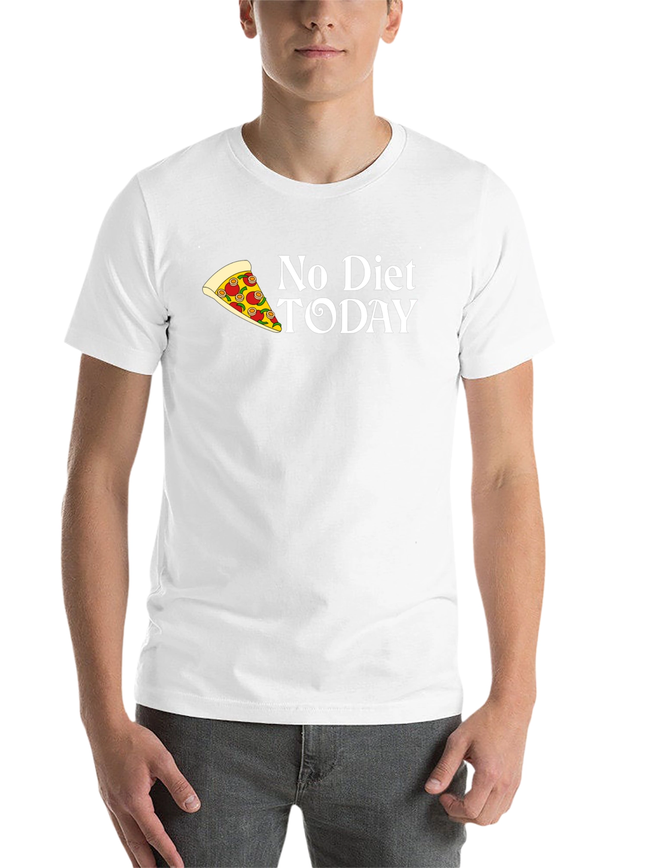 Black No Diet Today Pizza Graphic Tee view 14