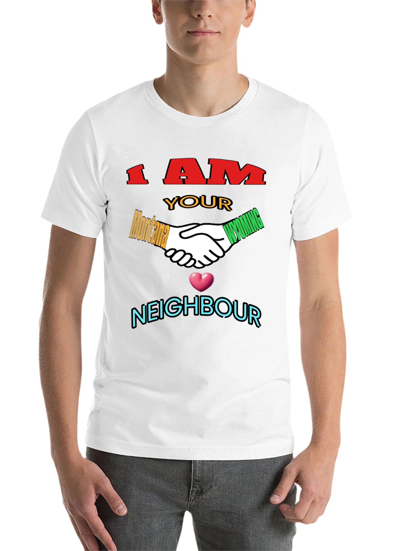 Black I Am Your Neighbour T-Shirt view 14
