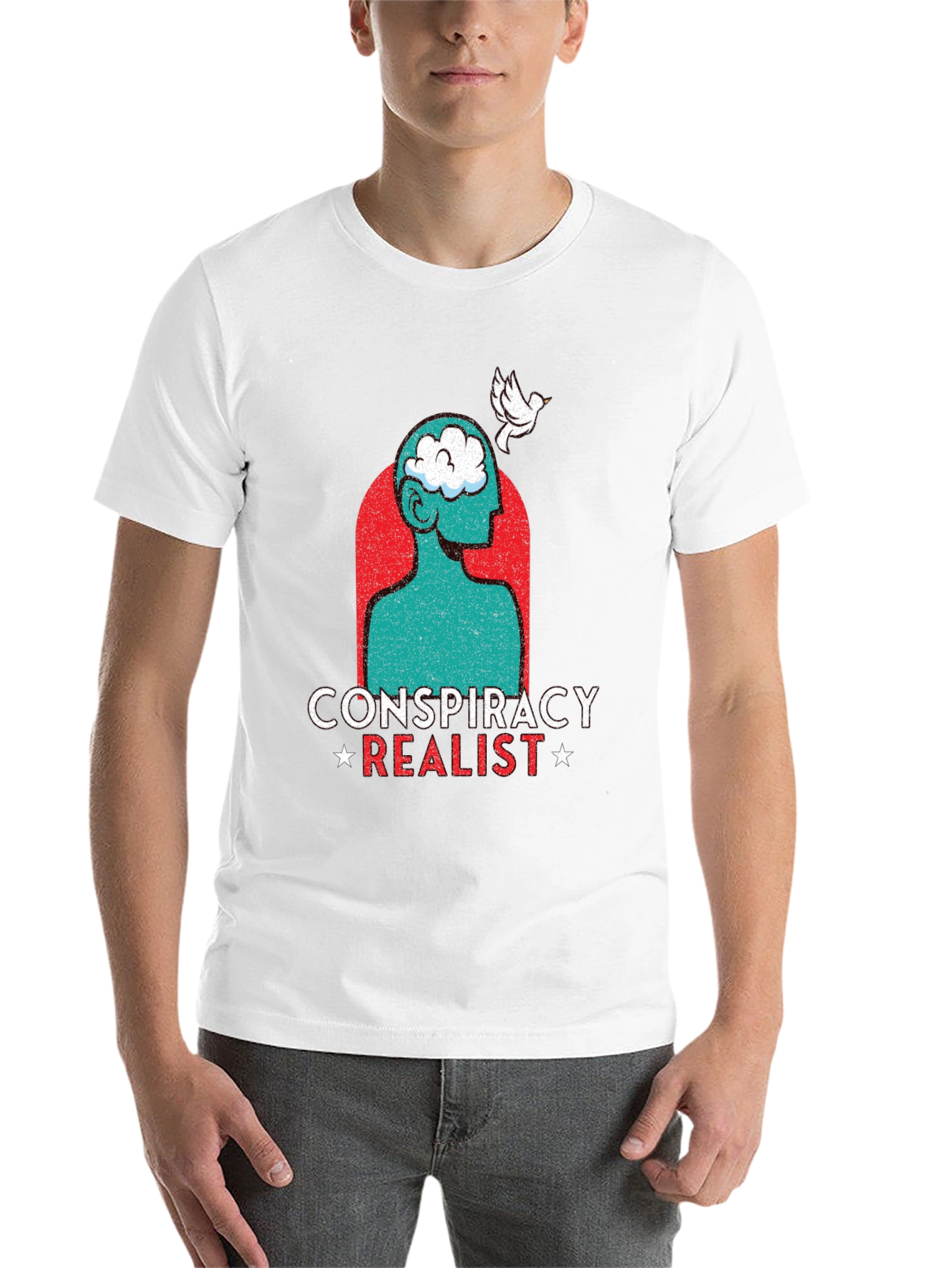 Black Conspiracy Realist T-Shirt view 14