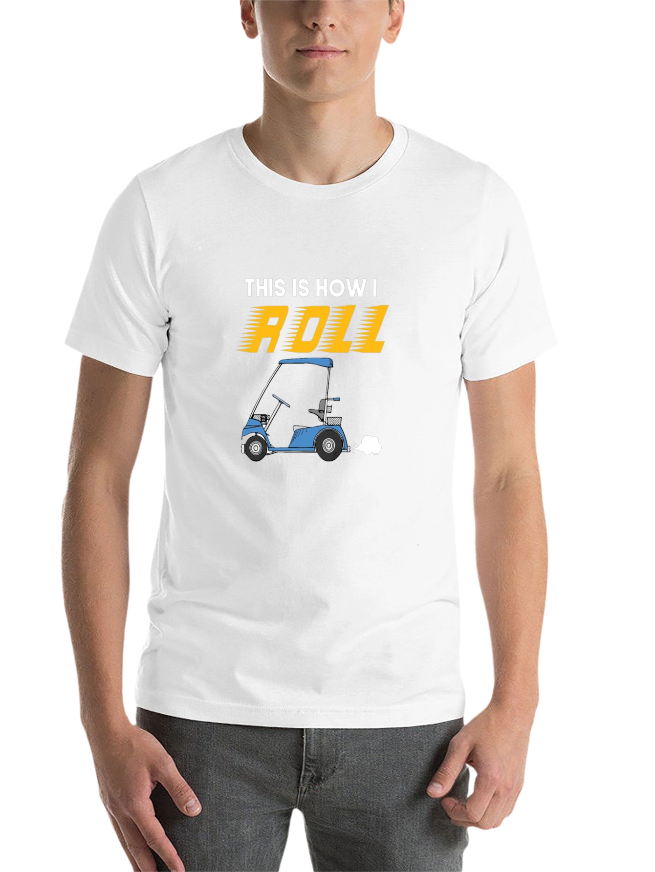 Black This Is How I Roll Golf Cart T-Shirt view 14