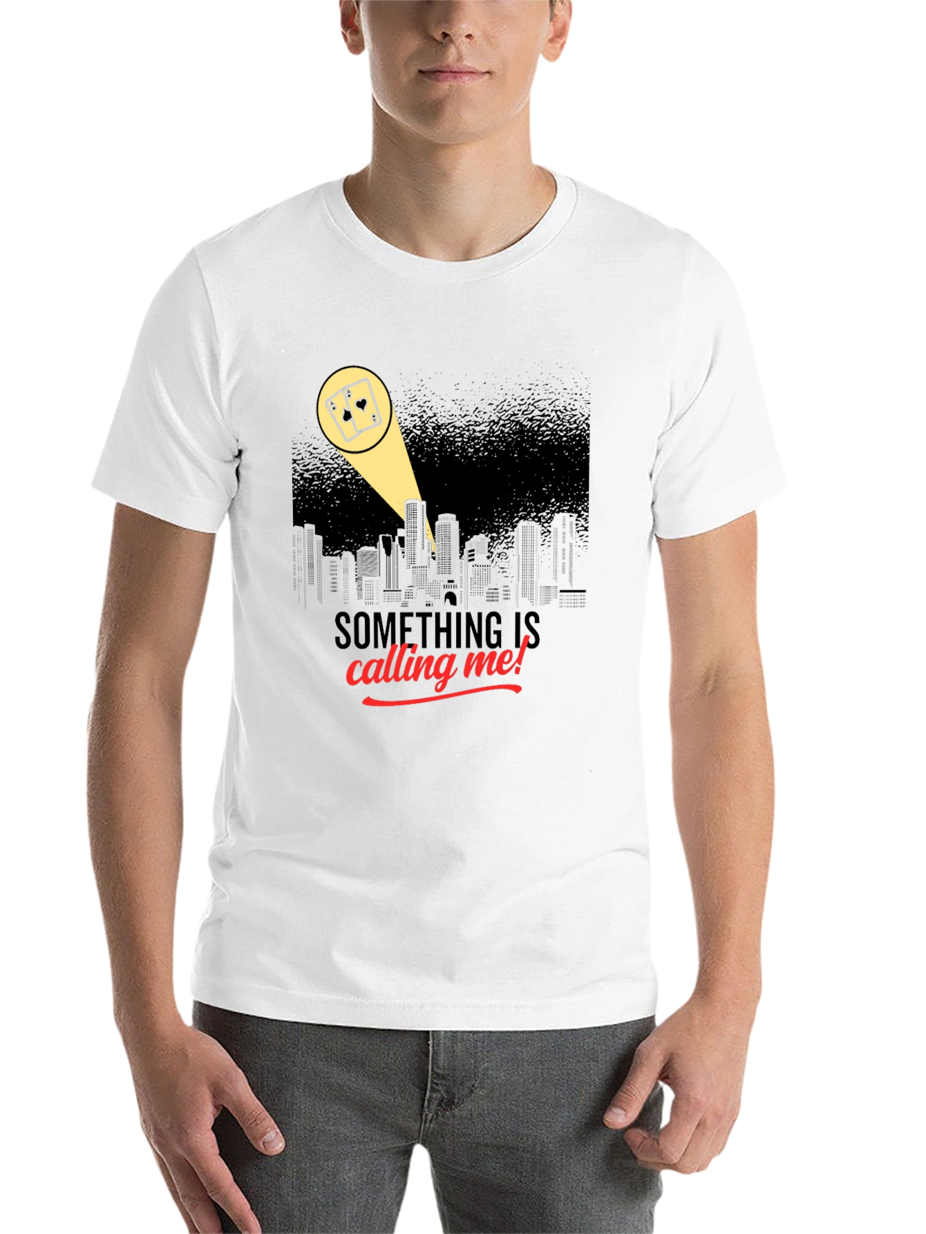 Black Calling Me T-Shirt - Gambling Spotlight Design view 14