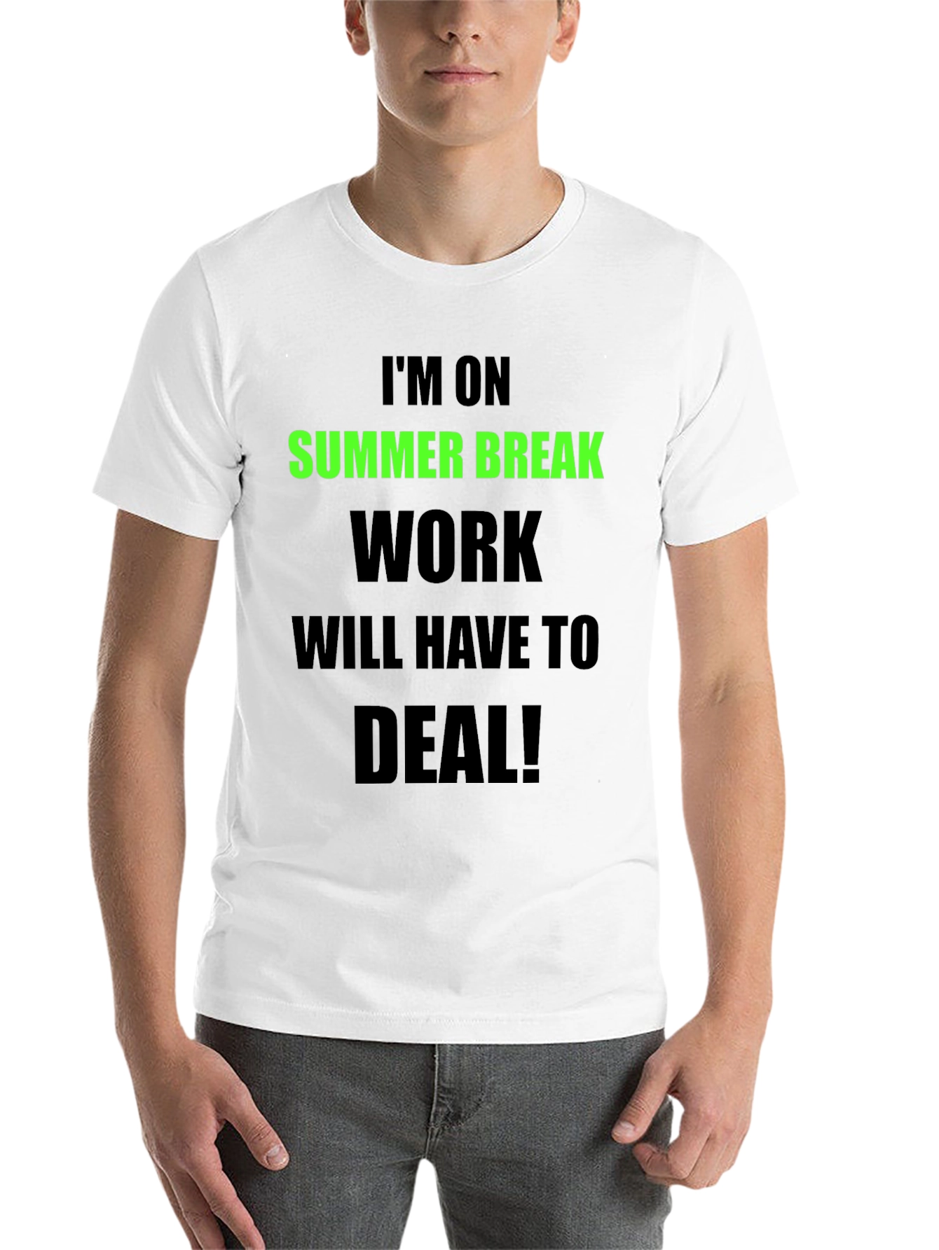Black Summer Break T-Shirt - Work Will Have To Deal view 14
