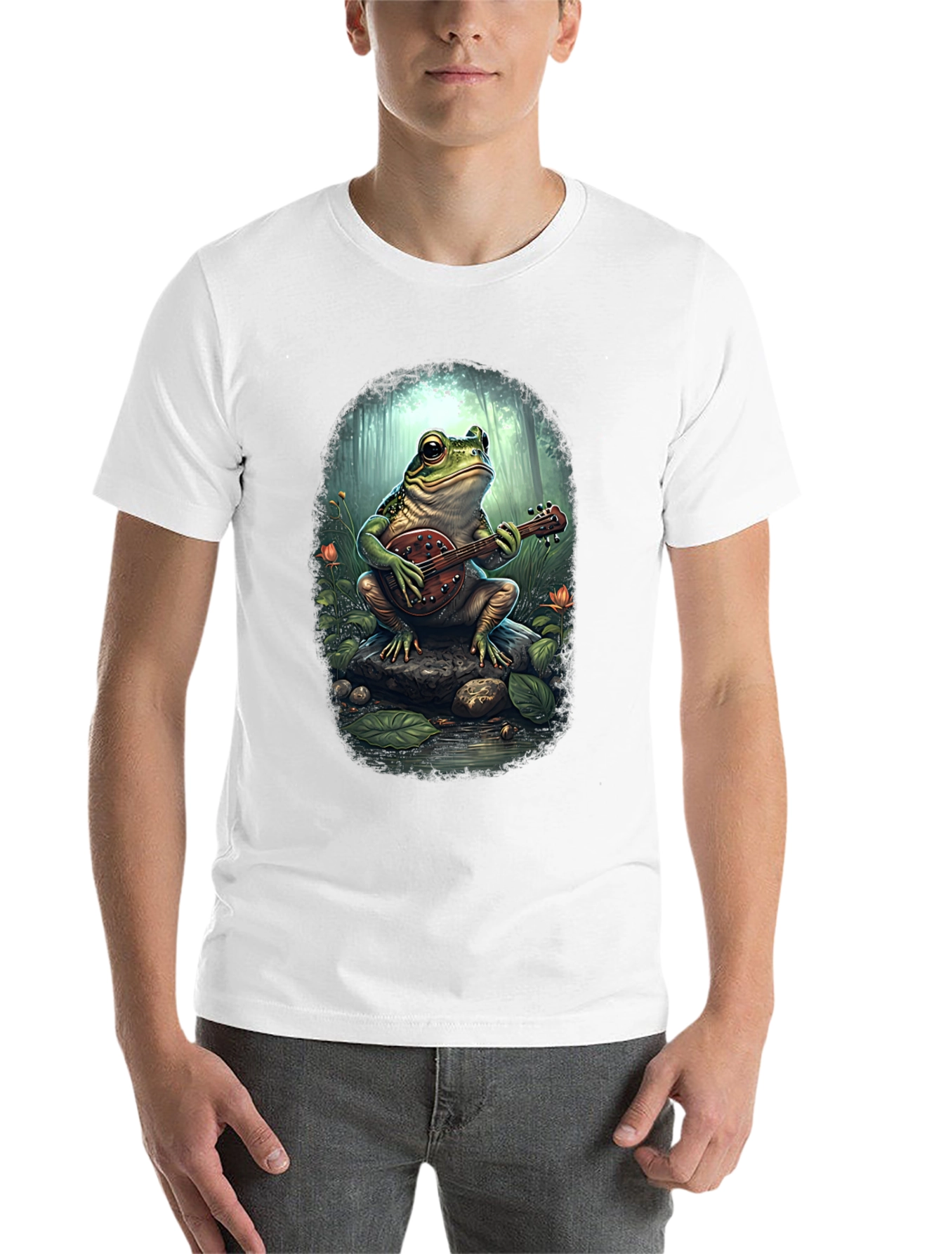 Black Frog Banjo T-Shirt - Musical Amphibian Tee view 14