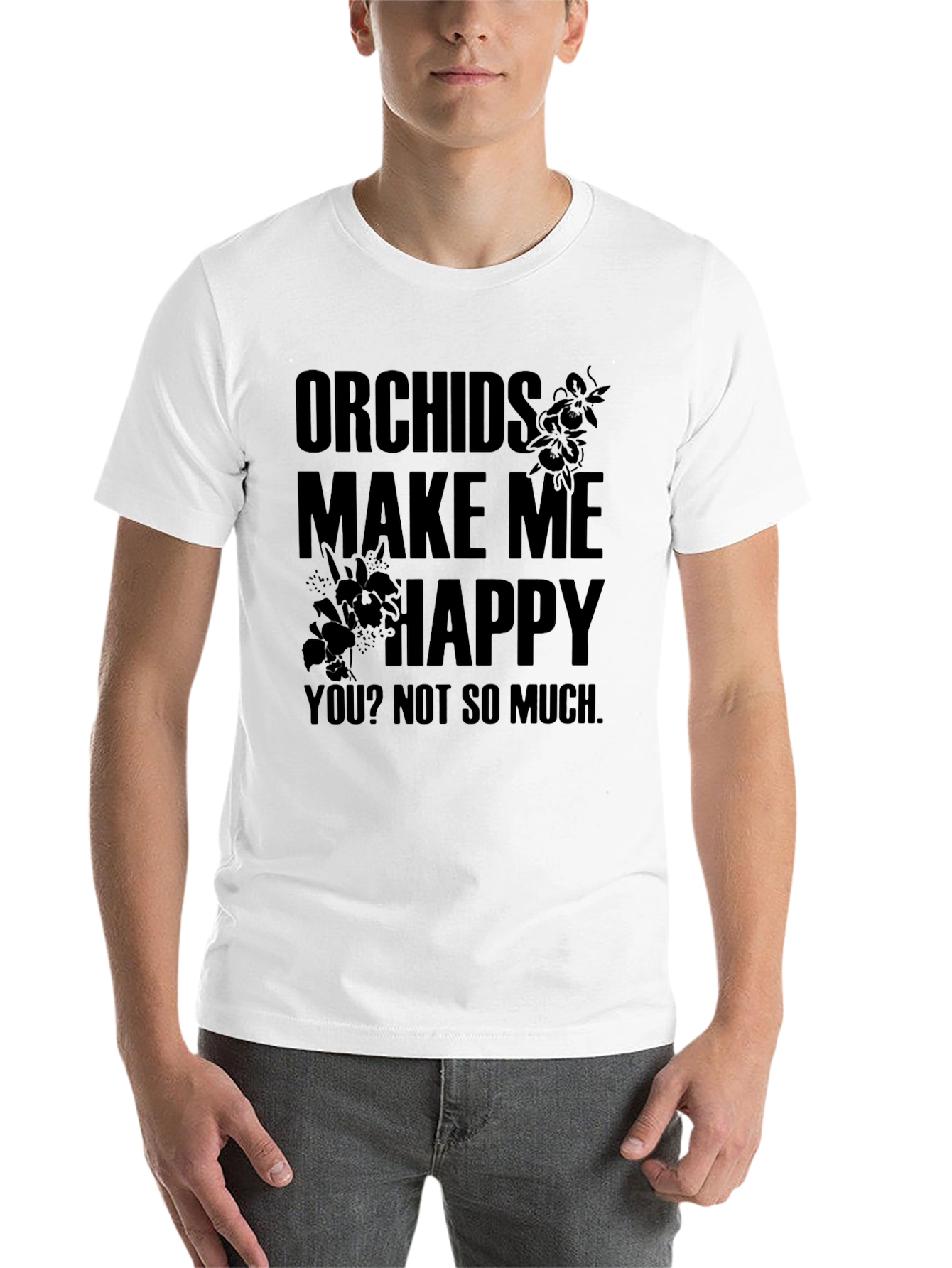 Black Orchids Make Me Happy Graphic Tee view 14