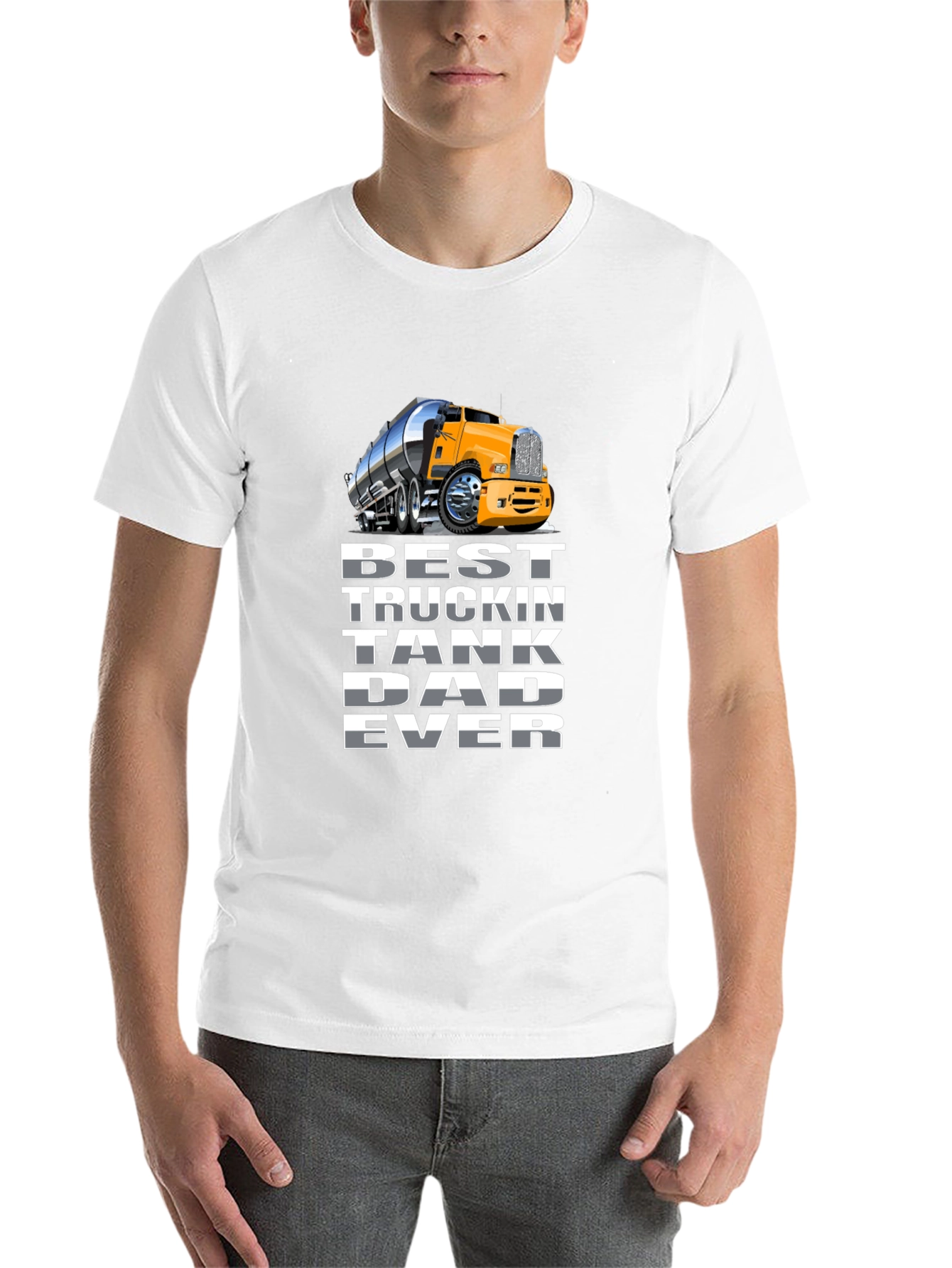 Black Best Truckin' Tank Dad Ever T-Shirt view 14