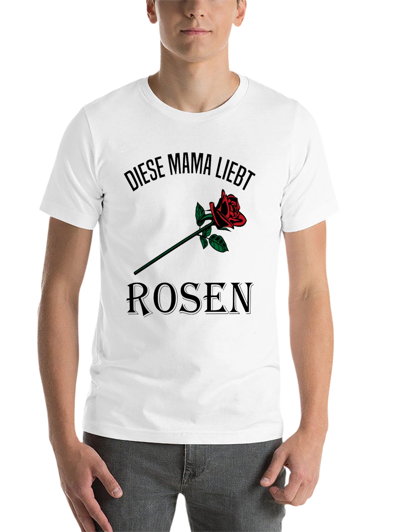 Black Diese Mama Liebt Rosen T-Shirt - Black view 14