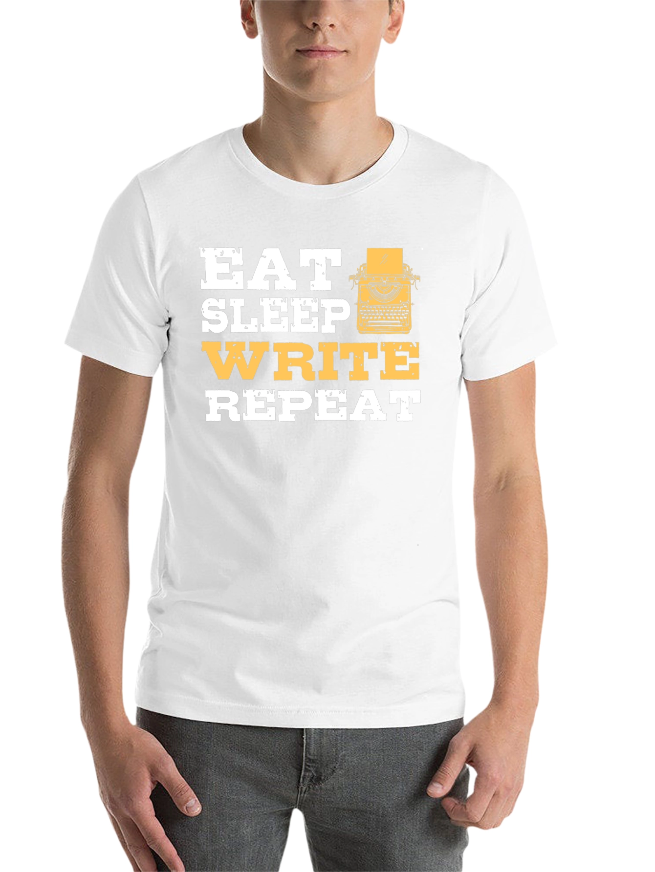 Black Eat Sleep Write Repeat T-Shirt - Writer's Gift view 14