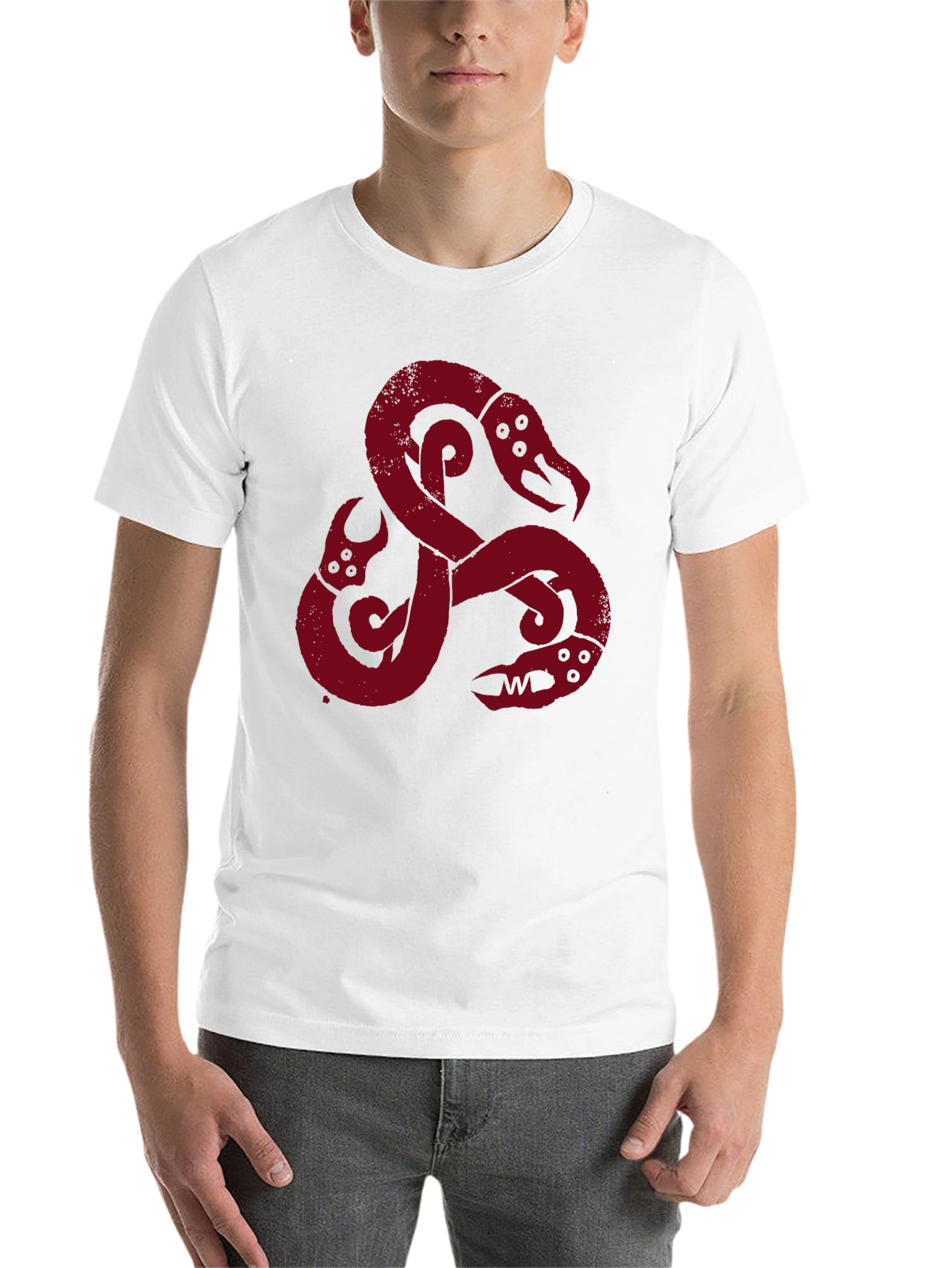Black Viking Serpent Graphic Tee - Men's Black T-Shirt view 14