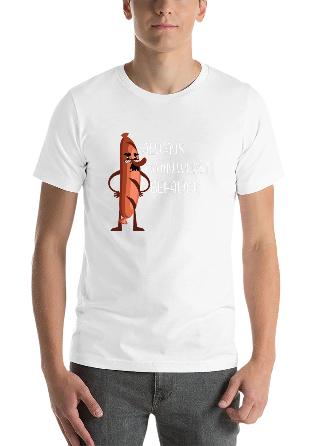 Black Always On My Wurst Behavior Graphic Tee view 14