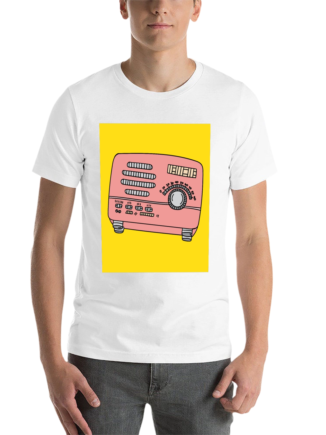 Retro Radio Graphic T-Shirt - 14