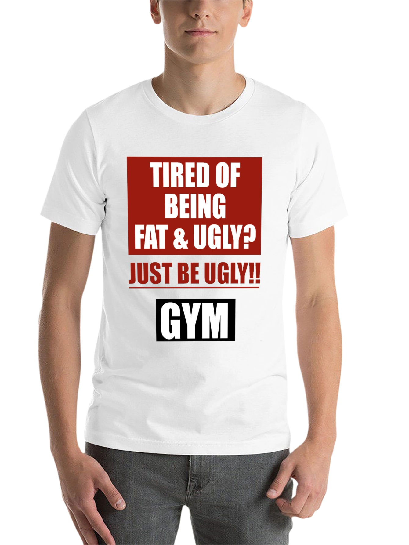 Black Funny Gym Motivation T-Shirt - Just Be Ugly! view 14