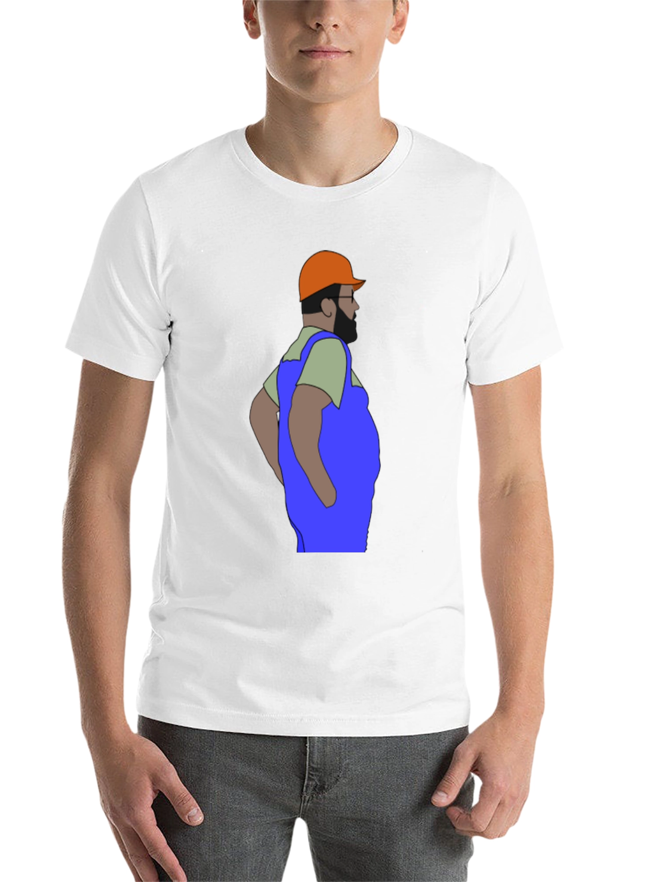 Black Cartoon Plumber Graphic T-Shirt view 14