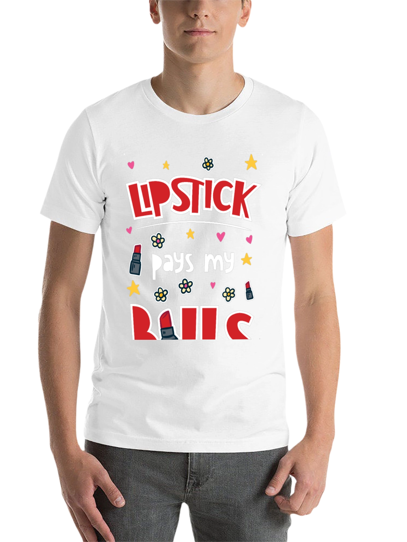 Black Lipstick Pays My Bills Graphic T-Shirt view 14