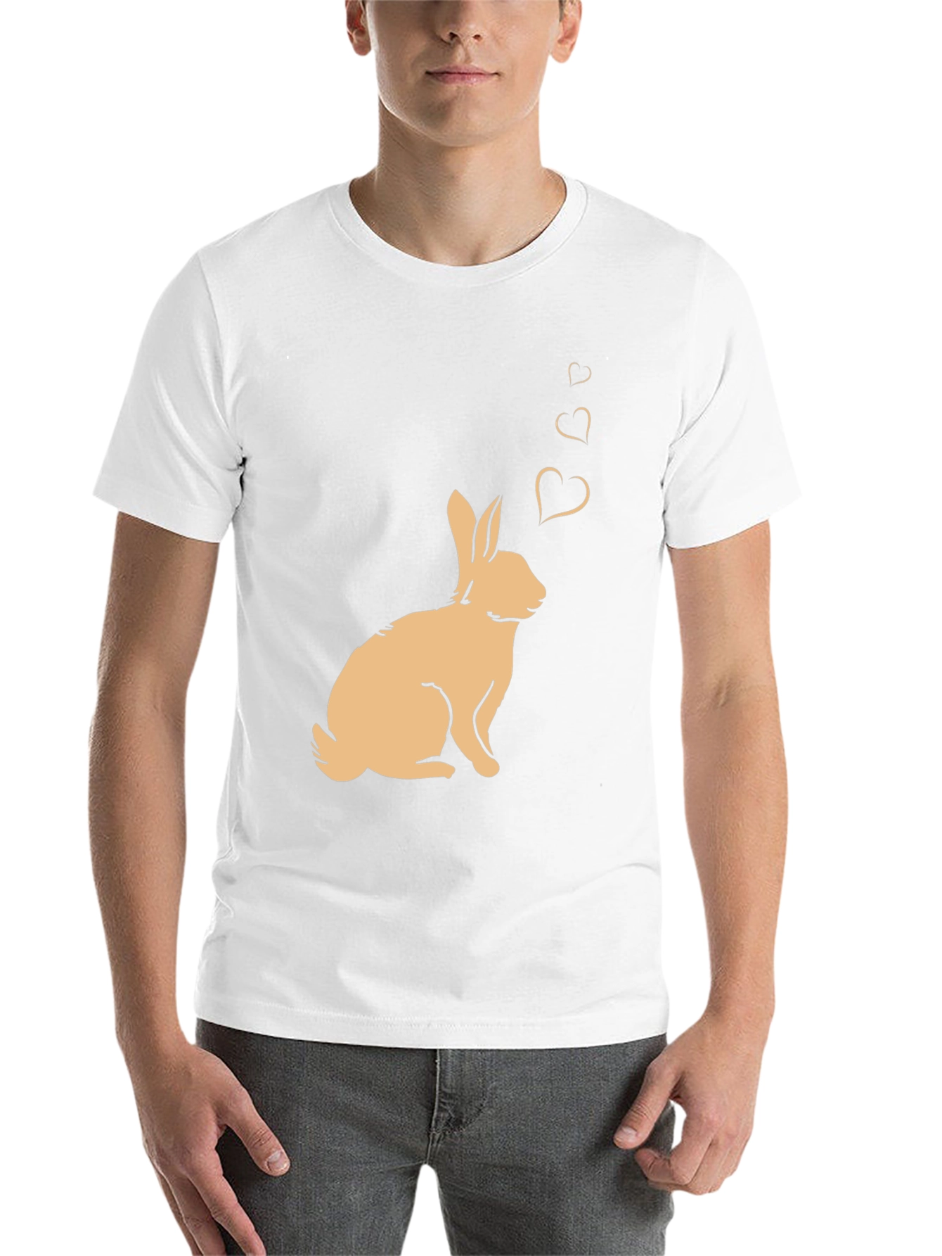 Black Rabbit Love Heart T-Shirt - Black view 14