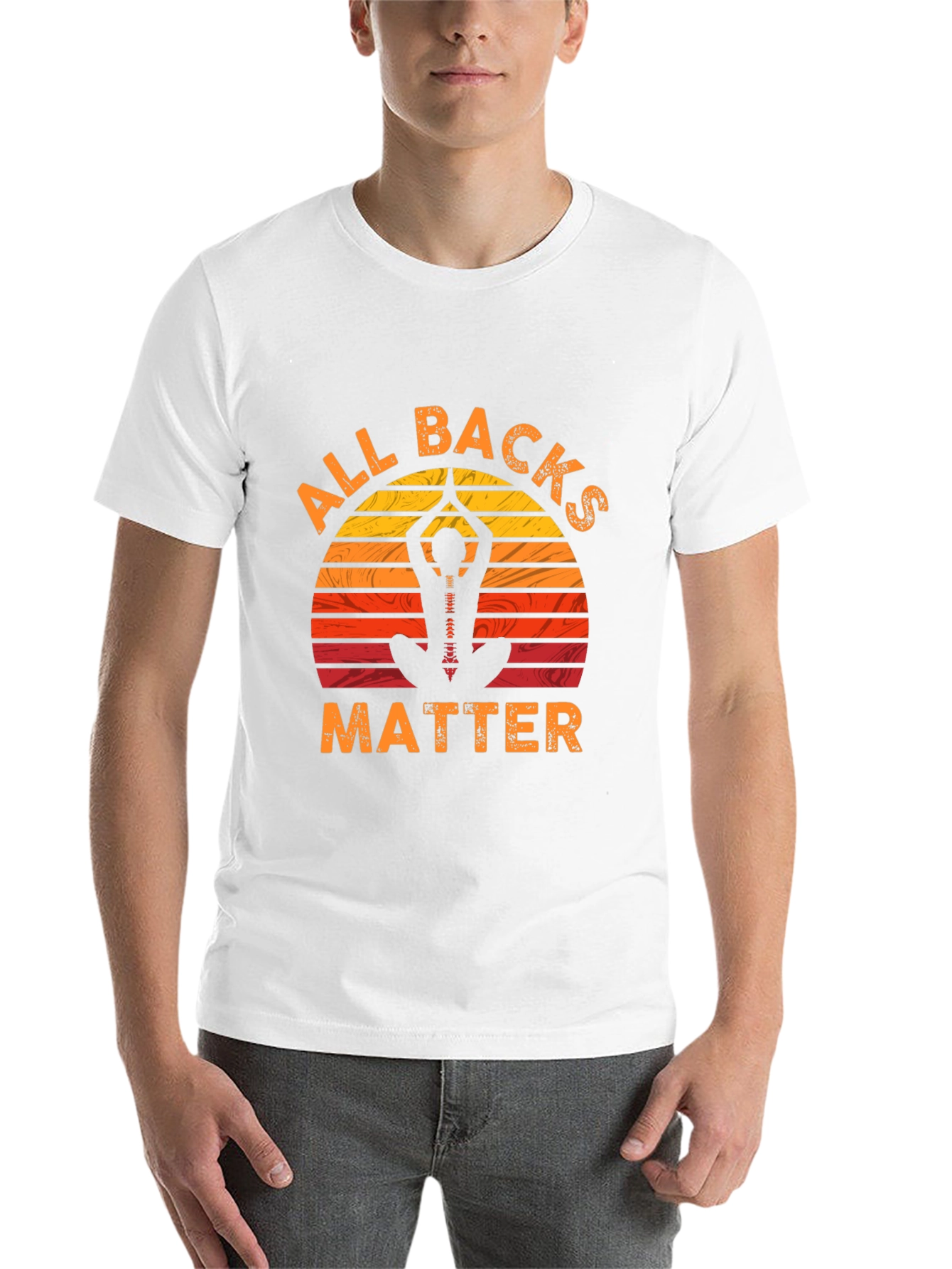 Black All Backs Matter Yoga T-Shirt view 14