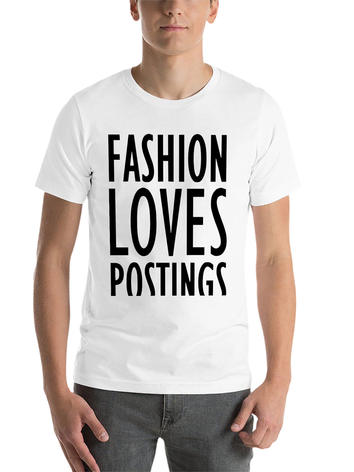 Black Fashion Loves Postings Graphic Tee - Mens Black T-Shirt view 14