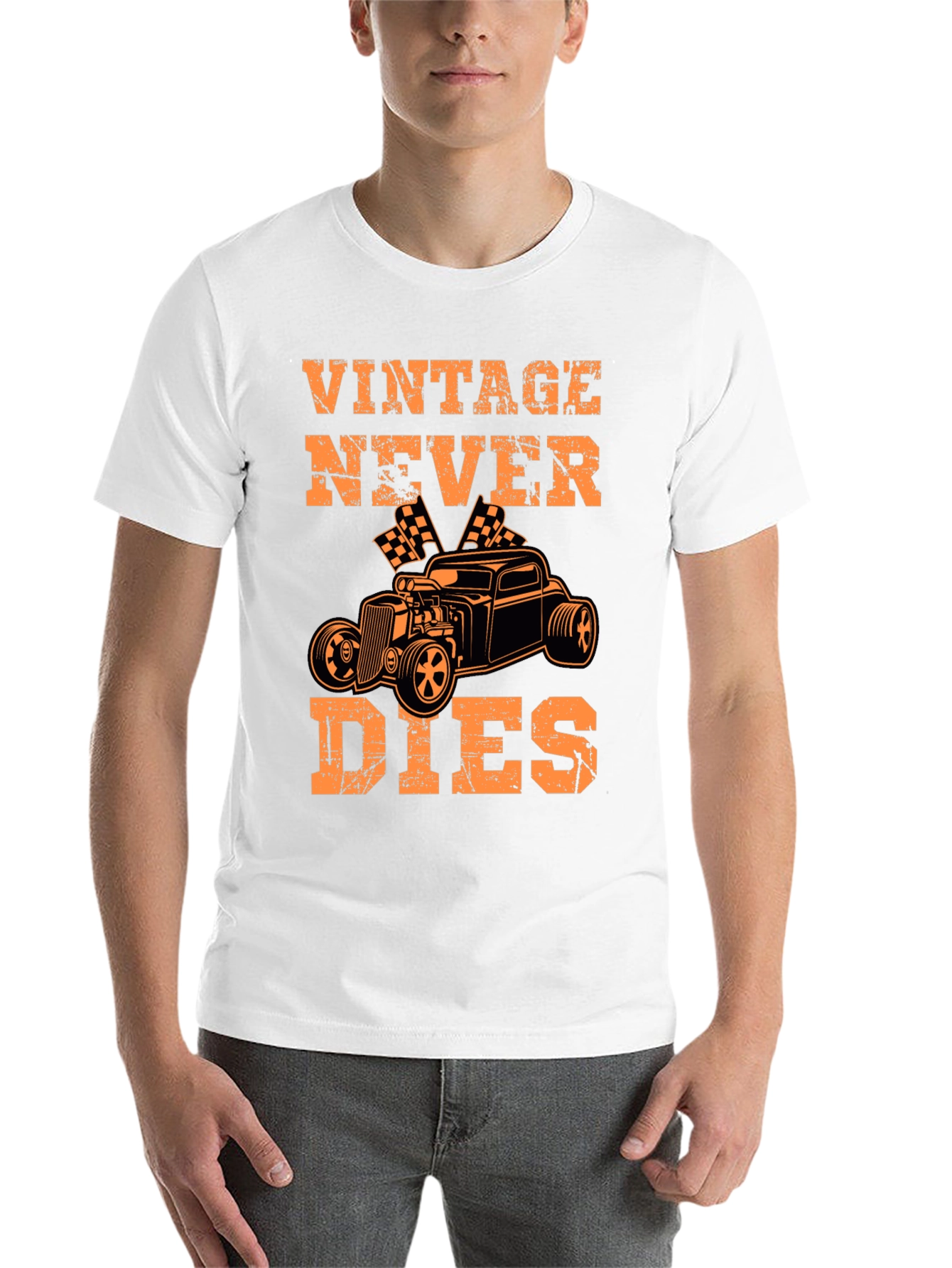 Black Vintage Never Dies Graphic Tee view 14