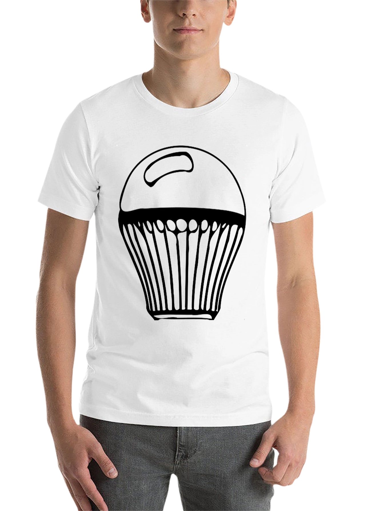 Black Cupcake Graphic Tee - Black Casual Shirt view 14
