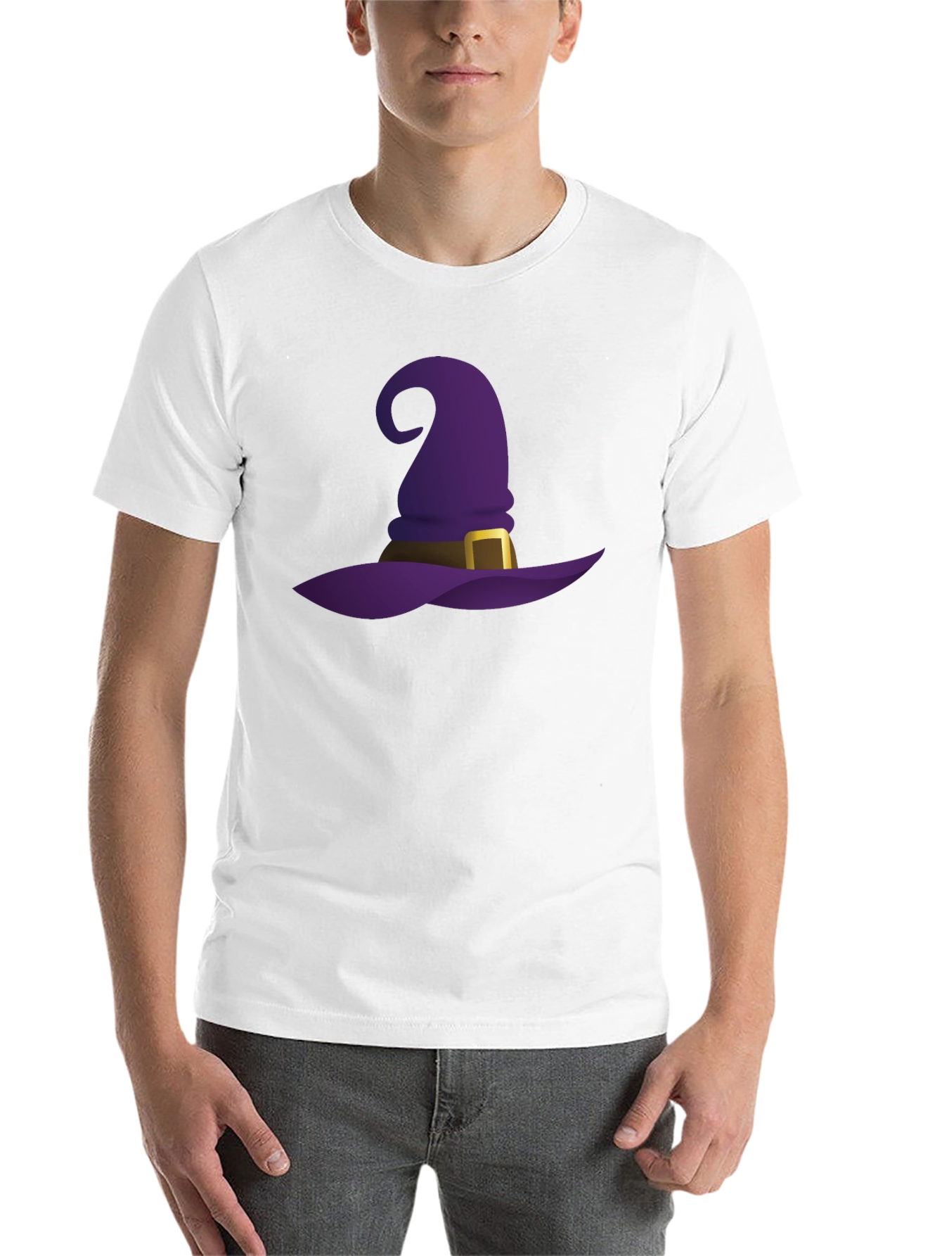 Black Halloween Witch Hat Graphic Tee - Spooky Style view 14