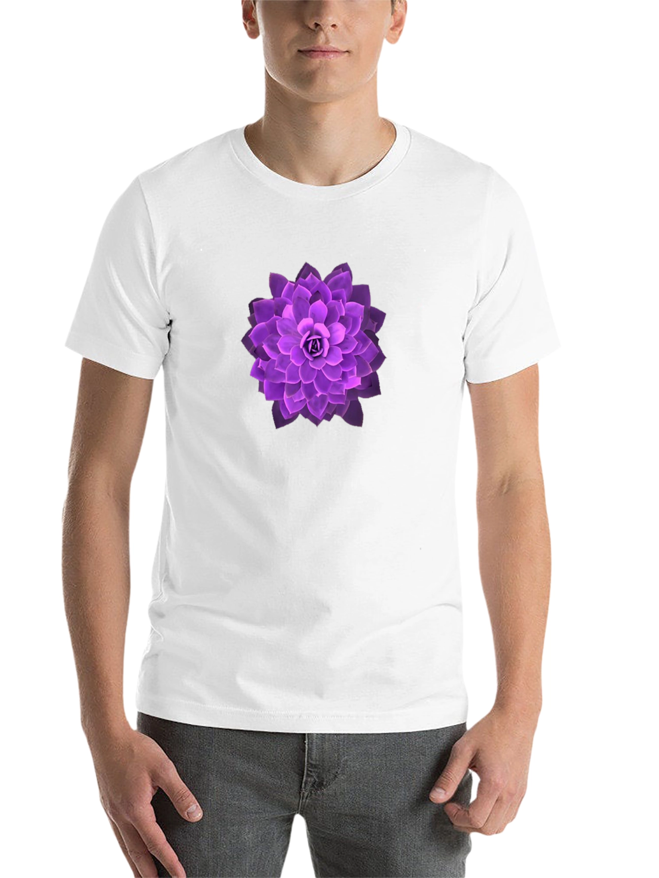 Black Purple Lotus Graphic Tee - Soft & Stylish view 14